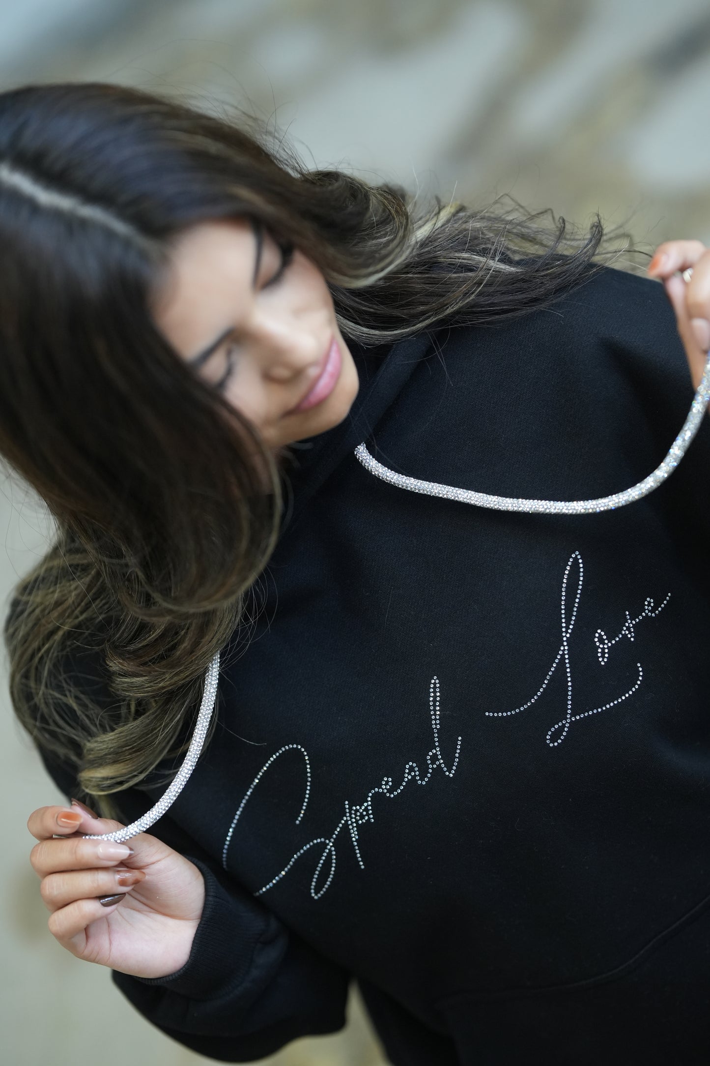 CozyCloud Rhinestone Hoodie