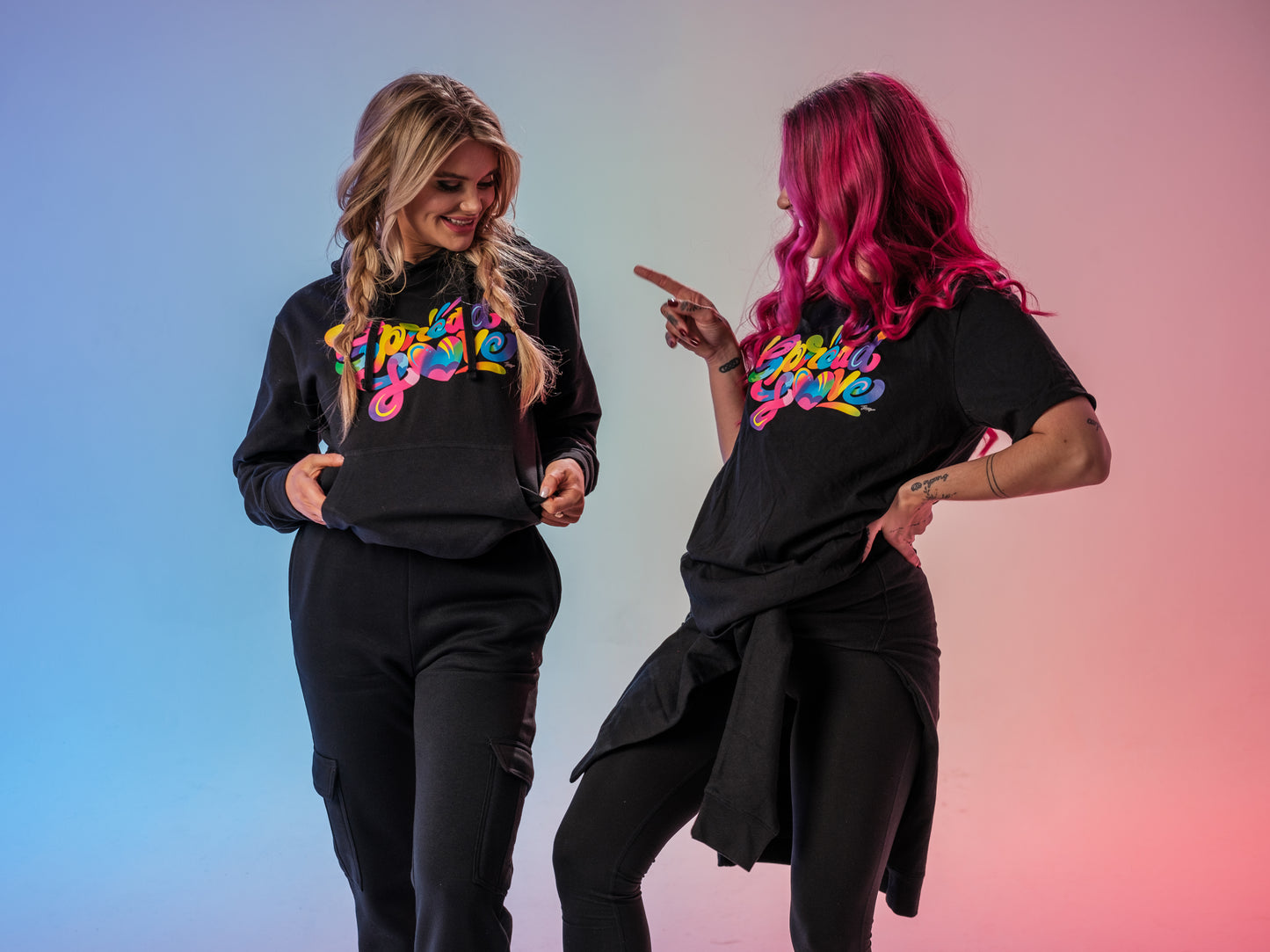Spread Love X Jason Naylor Emotionlogo Hooded Sweatshirt in Black
