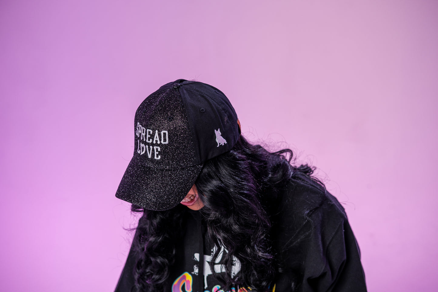 Black & White Spread Love Glam Pony Hat