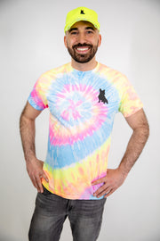 Neon Tie Dye Polo Spread Love Tee