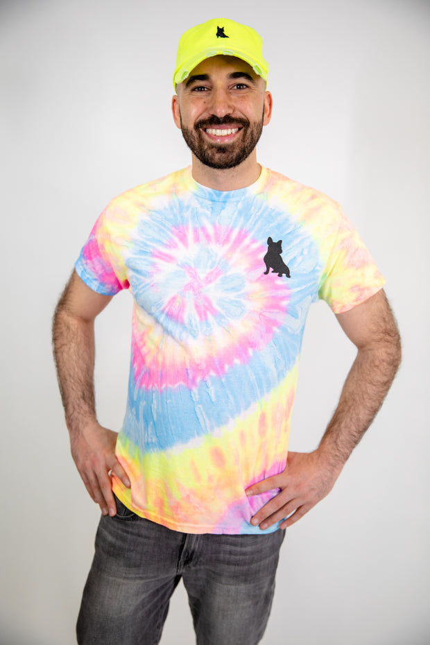 Neon Tie Dye Polo Spread Love Tee