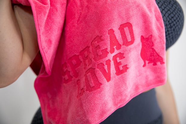 Pink Spread Love Workout Towel