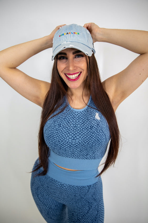 Denim Spread Love Minimalist Dad Cap