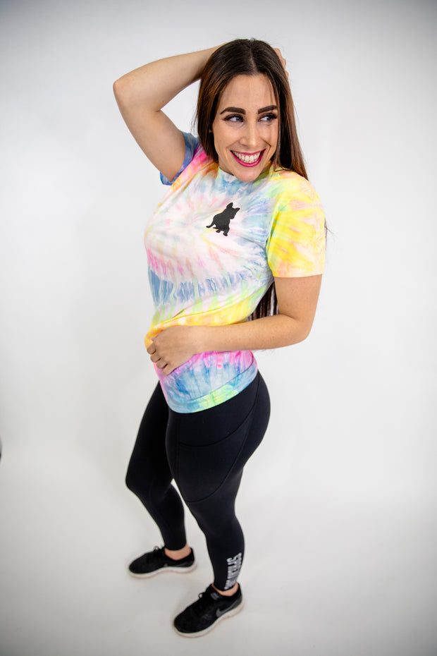 Neon Tie Dye Polo Spread Love Tee
