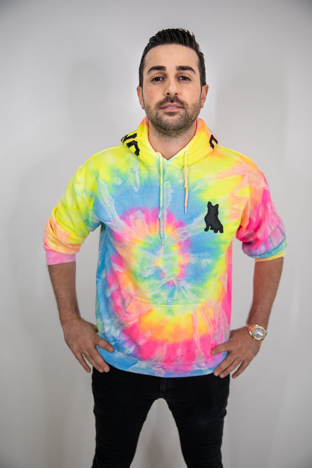 Exclusive Spread Love Neon Spread Love Tie Dye Hooded Sweatshirt