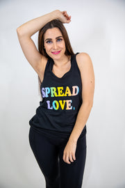 New ColorBlast Logo Racerback Tank- Black