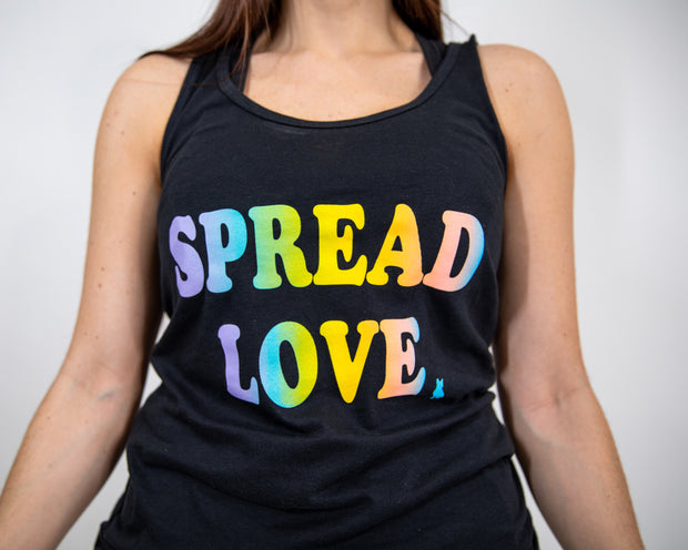 New ColorBlast Logo Racerback Tank- Black