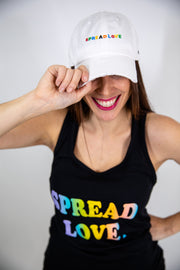 White Spread Love Minimalist Dad Cap