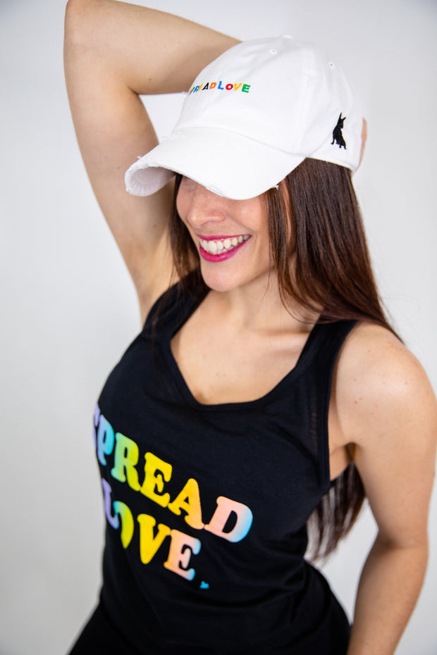New ColorBlast Logo Racerback Tank- Black