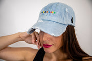 Denim Spread Love Minimalist Dad Cap