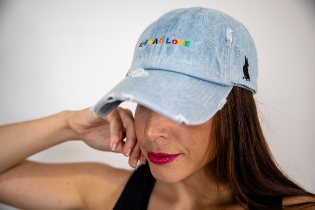 Denim Spread Love Minimalist Dad Cap