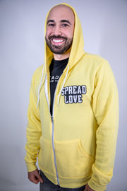 Spread Love Chenille Zip Up Yellow