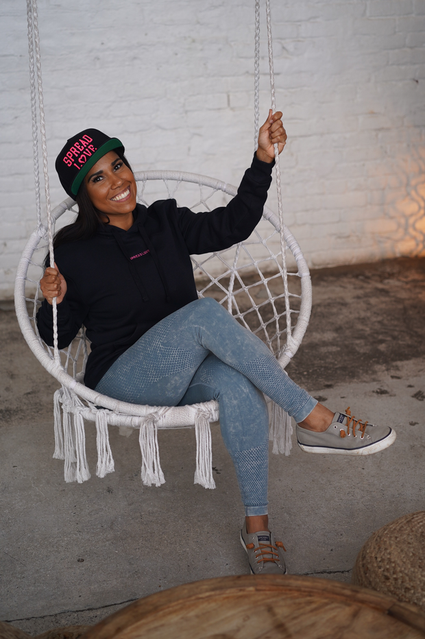 Breast Cancer Spread Love Minimal Hooded Sweatshirt