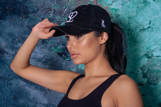 Spread Love Members Only Logo Corduroy Hat- Black