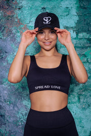 Spread Love Members Only Logo Corduroy Hat- Black