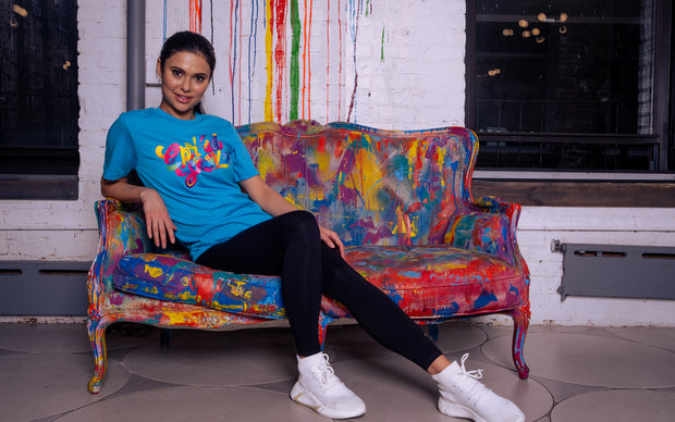Spread Love X Jason Naylor Emotionlogo Tee - Aqua Vibe