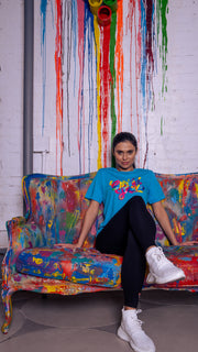 Spread Love X Jason Naylor Emotionlogo Tee - Aqua Vibe