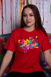 Spread Love X Jason Naylor Emotionlogo Tee - Love Red