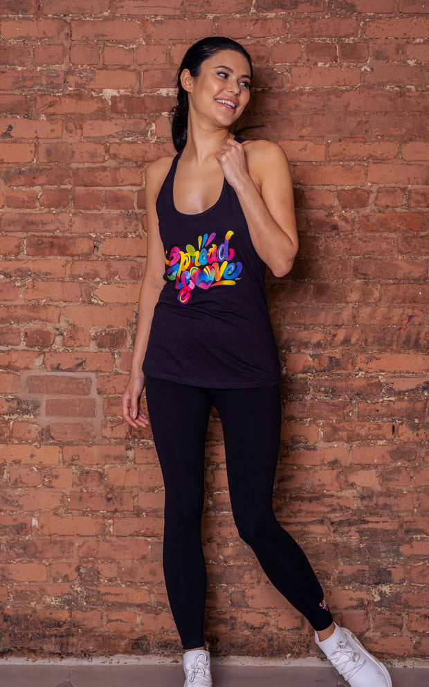 Spread Love X Jason Naylor EmotionLogo Racerback Tank in Black