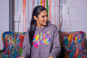 Cropped Spread Love X Jason Naylor Emotionlogo Hooded Sweatshirt- Gray