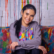 Cropped Spread Love X Jason Naylor Emotionlogo Hooded Sweatshirt- Gray