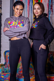 Cropped Spread Love X Jason Naylor Emotionlogo Hooded Sweatshirt- Gray