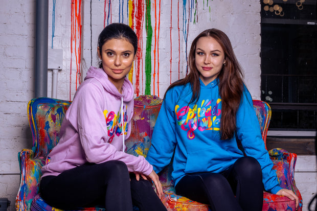 Spread Love X Jason Naylor Emotionlogo Hooded Sweatshirt- Sparkling Aqua