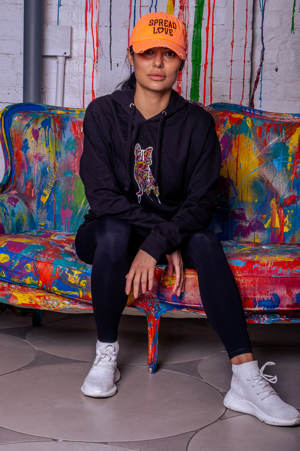 Limited Edition Spread Love Drip Hooded Sweatshirt in Black