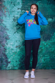 Spread Love X Jason Naylor Emotionlogo Hooded Sweatshirt- Sparkling Aqua