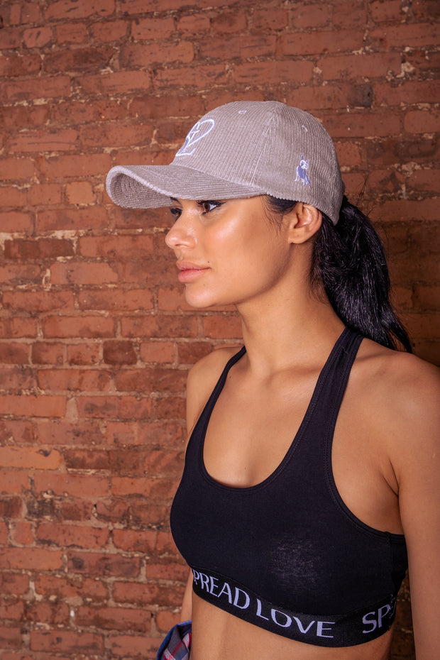 Spread Love Members Only Logo Corduroy Hat- Light Gray