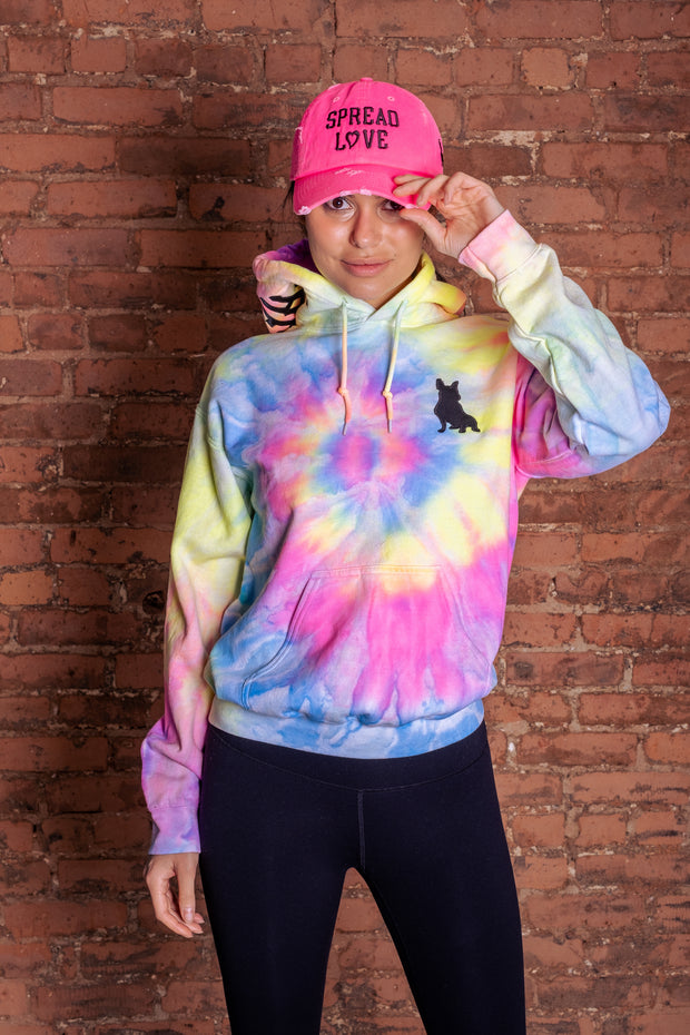 Exclusive Spread Love Neon Spread Love Tie Dye Hooded Sweatshirt