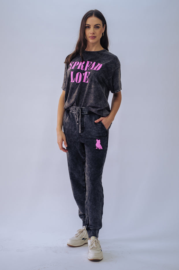 Vintage Mineral Wash Spread Love Sweatpants