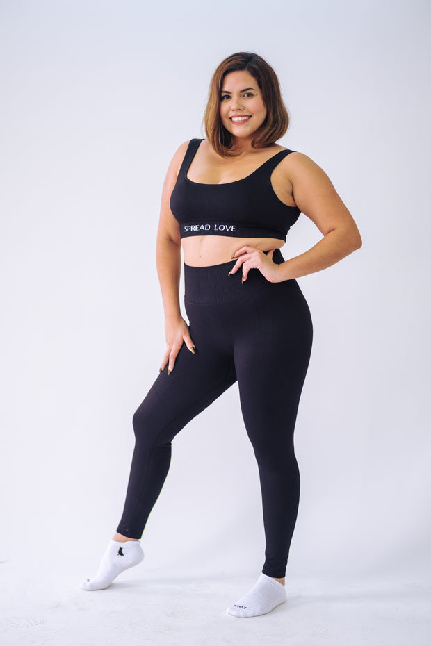 Spread Love Iconic Set- Ribbed Black