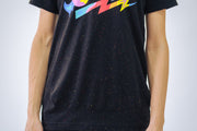 Love is THE VIBE Speckled Tee in black