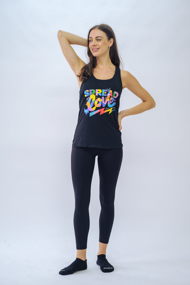 Love is THE VIBE Racerback Tank Black