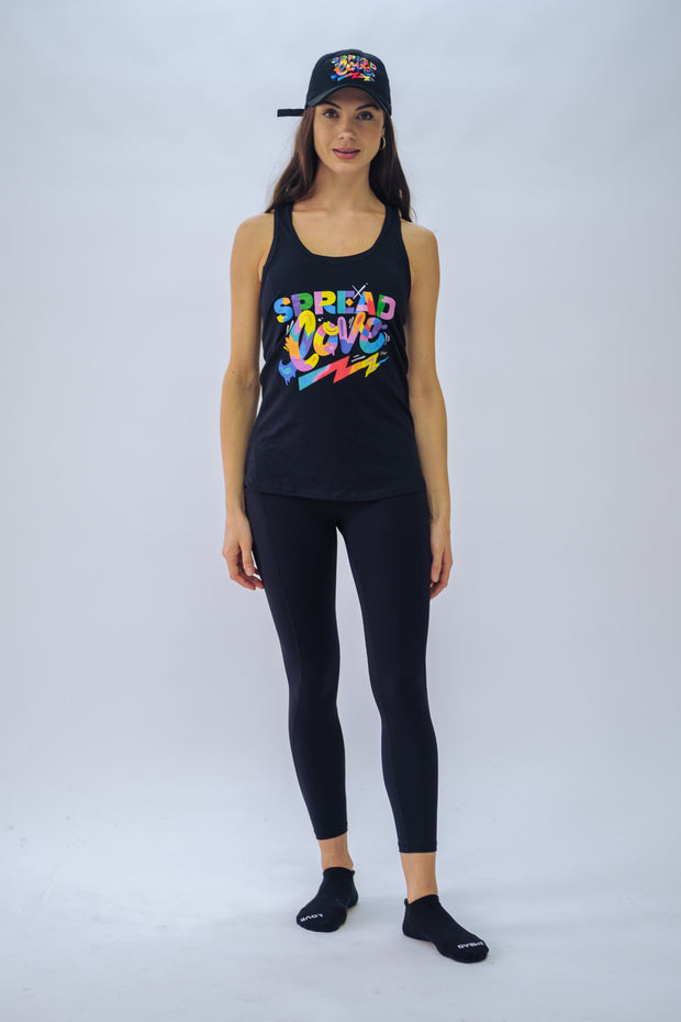 Love is THE VIBE Racerback Tank Black