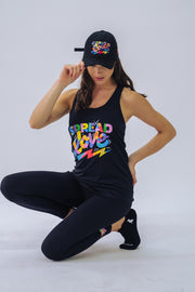 Love is THE VIBE Racerback Tank Black