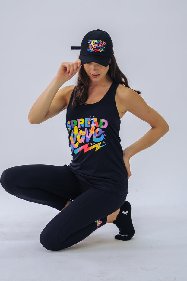 Love is THE VIBE Racerback Tank Black