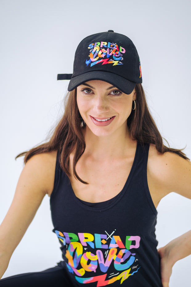 Love is THE VIBE Racerback Tank Black