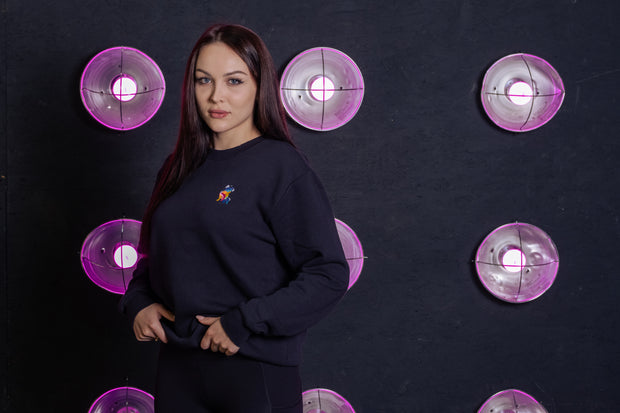 Spread Love X Jason Naylor Emotionlogo Polo Crew Neck Sweatshirt in Black