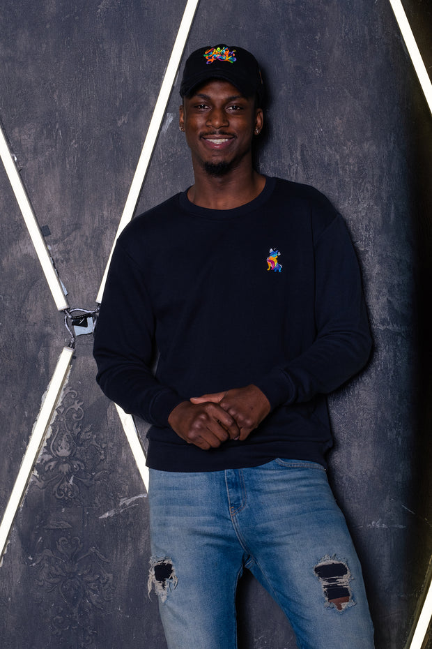 Spread Love X Jason Naylor Emotionlogo Polo Crew Neck Sweatshirt in Black