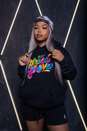 Spread Love Minimalist Black Tie Dye Beanie in Fire Noir