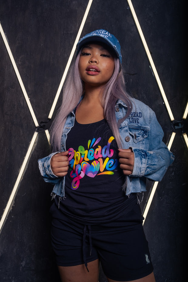 Spread Love X Jason Naylor EmotionLogo Racerback Tank in Black