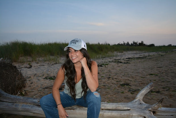 Silver & Black Spread Love Glam Pony Hat