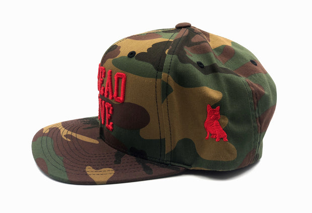 Spread Love Green Camo & Red Snapback