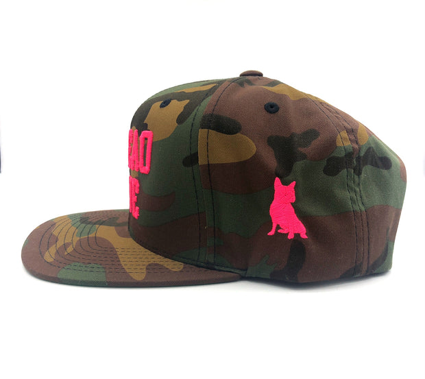Camo & Neon Pink Spread Love Snapback