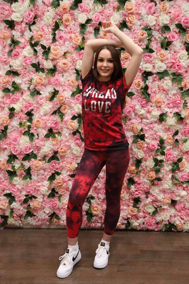 Spread Love Red Tie Dye Leggings
