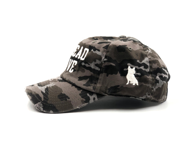 Spread Love Gray Camo & White Vintage Dad Cap