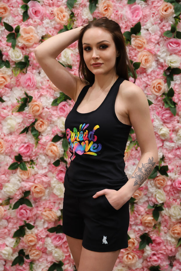Spread Love X Jason Naylor EmotionLogo Racerback Tank in Black