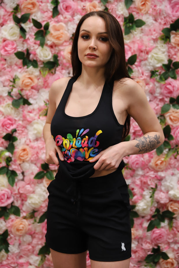 Spread Love X Jason Naylor EmotionLogo Racerback Tank in Black